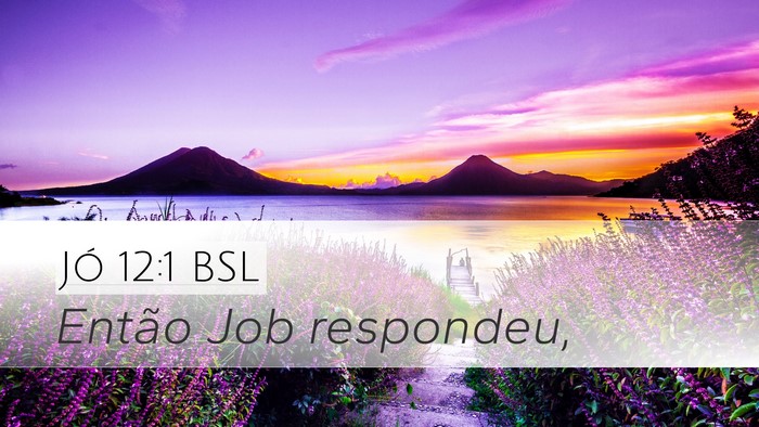 Jó 12:1 BSL Desktop Wallpaper - Então Job - Desktop Bible Verse Wallpaper