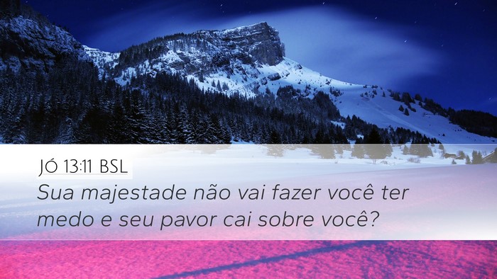 Jó 13:11 BSL Bible Verse Image