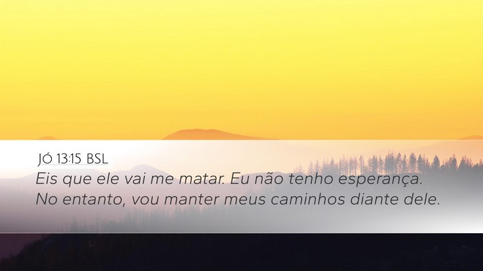 Jó 13:15 BSL Bible Verse Image