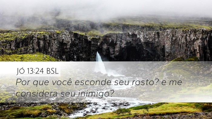 Jó 13:24 BSL Bible Verse Image