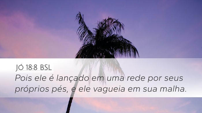 Jó 18:8 BSL Bible Verse Image