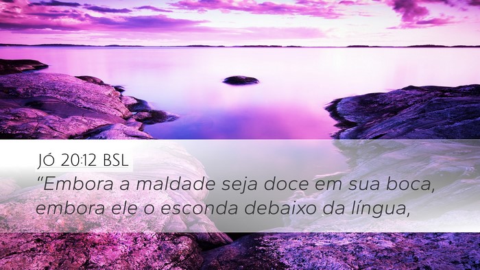 Jó 20:12 BSL Bible Verse Image