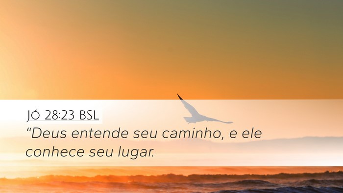 Jó 28:23 BSL Desktop Wallpaper - “Deus entende seu caminho, e ele conhece seu - Desktop Bible Verse Wallpaper