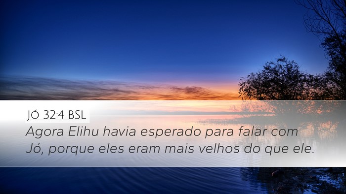 Jó 32:4 BSL Bible Verse Image