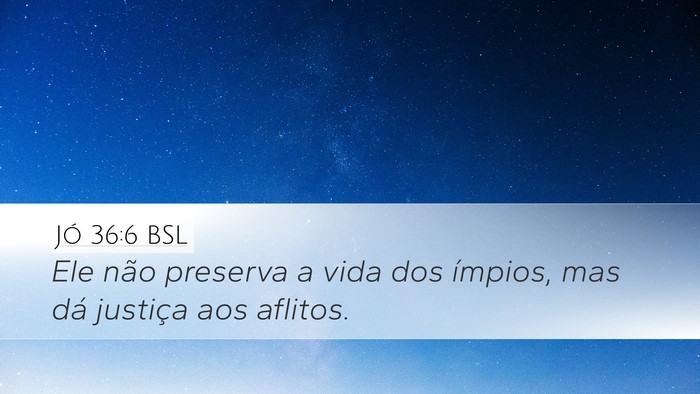 Jó 36:6 BSL Desktop Wallpaper - Ele não preserva a vida dos ímpios, mas dá - Desktop Bible Verse Wallpaper