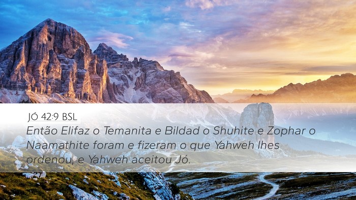 Jó 42:9 BSL Bible Verse Image