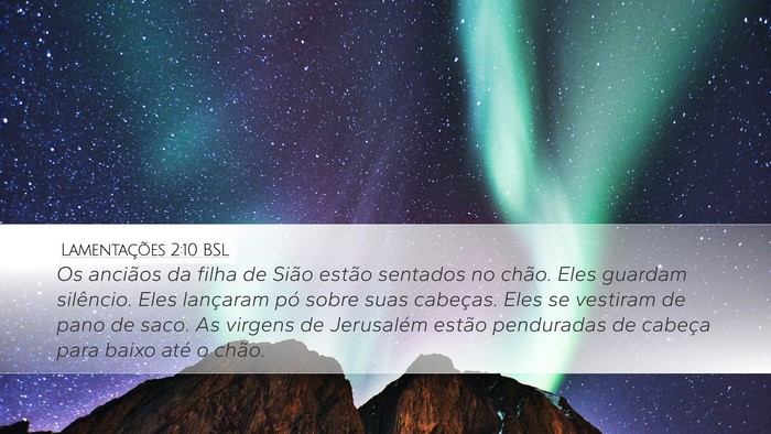 Lamentações 2:10 BSL Bible Verse Image