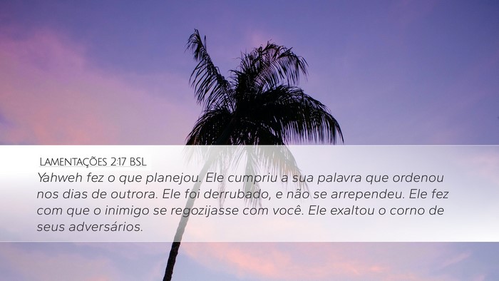 Lamentações 2:17 BSL Bible Verse Image