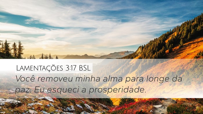 Lamentações 3:17 BSL Desktop Wallpaper - Você removeu minha alma para longe da paz. Eu - Desktop Bible Verse Wallpaper