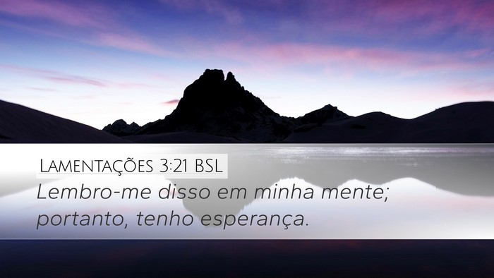 Lamentações 3:21 BSL Bible Verse Image
