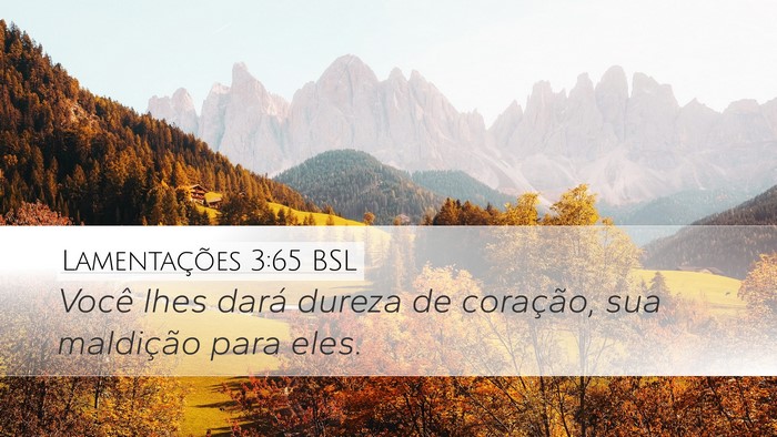 Lamentações 3:65 BSL Bible Verse Image