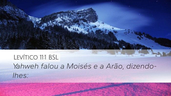 Levítico 11:1 BSL Bible Verse Image