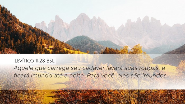 Levítico 11:28 BSL Bible Verse Image