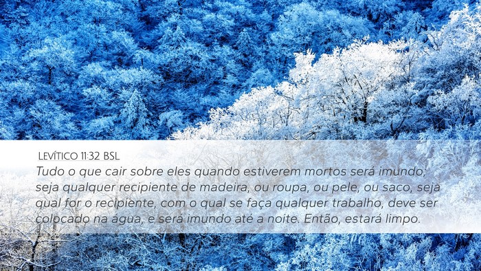 Levítico 11:32 BSL Desktop Wallpaper - Tudo o que cair sobre eles quando estiverem - Desktop Bible Verse Wallpaper