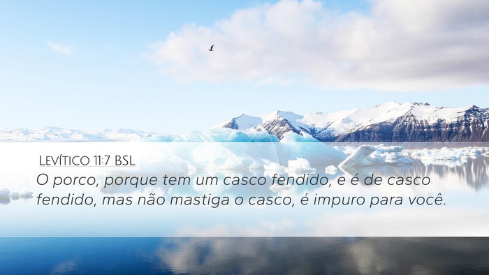 Levítico 11:7 BSL Bible Verse Image