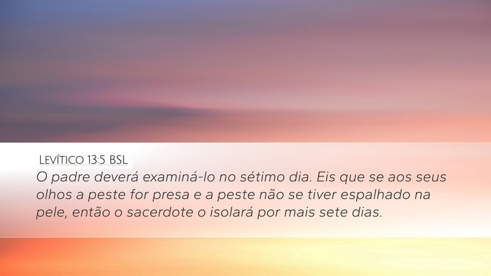 Levítico 13:5 BSL Bible Verse Image