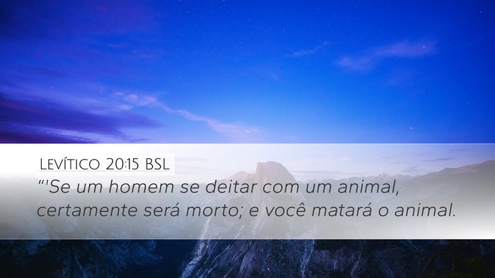 Levítico 20:15 BSL Bible Verse Image