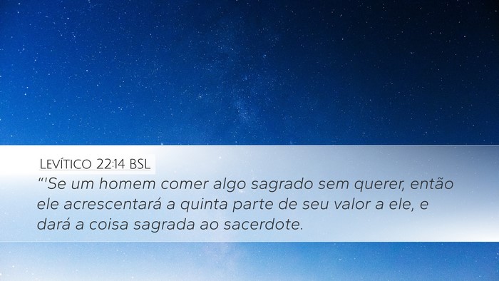 Levítico 22:14 BSL Bible Verse Image