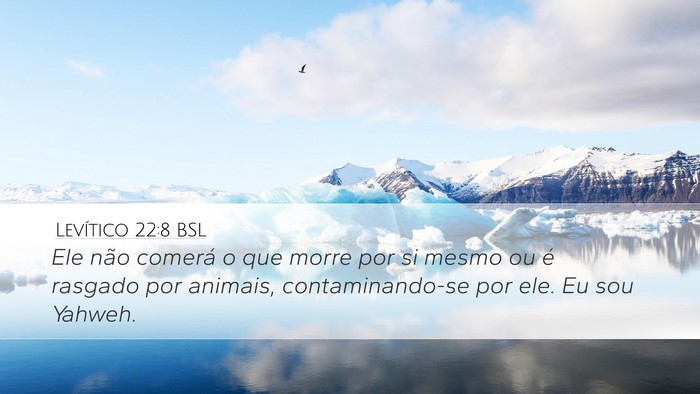 Levítico 22:8 BSL Bible Verse Image