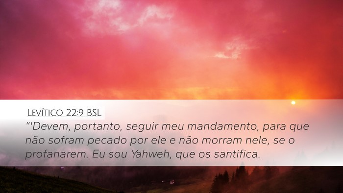 Levítico 22:9 BSL Bible Verse Image