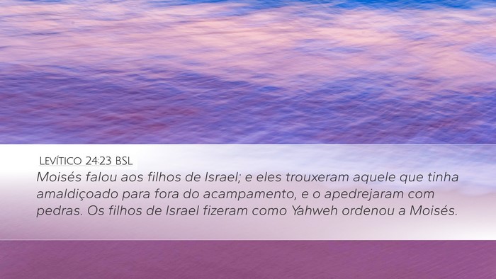 Levítico 24:23 BSL Bible Verse Image
