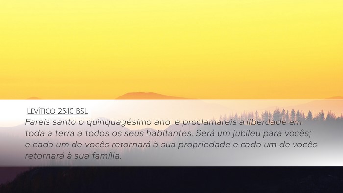 Levítico 25:10 BSL Bible Verse Image