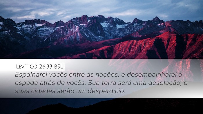 Levítico 26:33 BSL Bible Verse Image