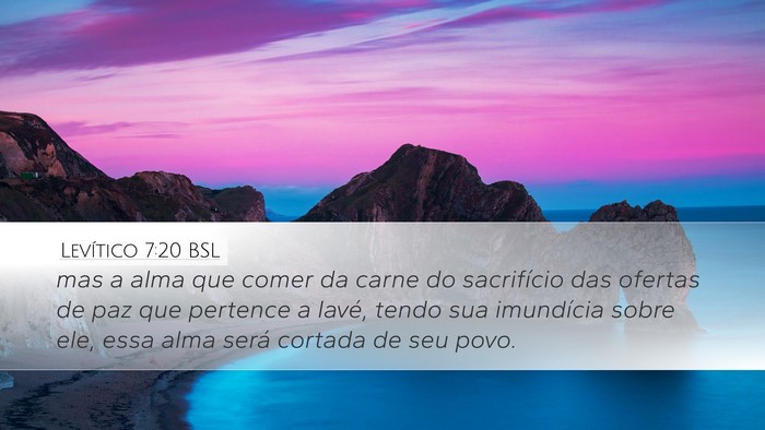 Levítico 7:20 BSL Bible Verse Image