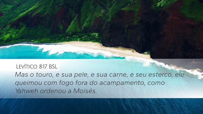 Levítico 8:17 BSL Bible Verse Image