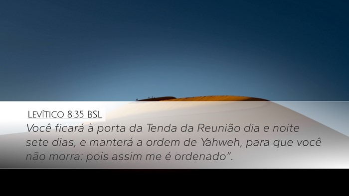 Levítico 8:35 BSL Bible Verse Image