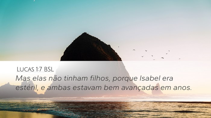 Lucas 1:7 BSL Bible Verse Image