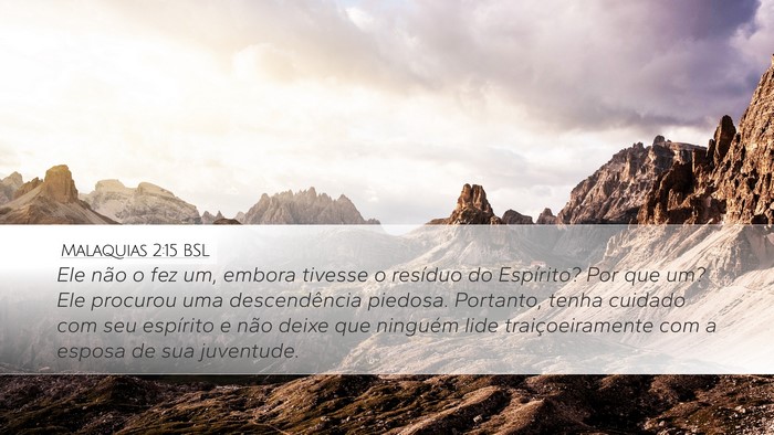 Malaquias 2:15 BSL Bible Verse Image