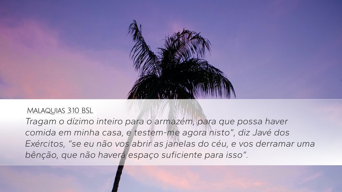 Malaquias 3:10 BSL Bible Verse Image