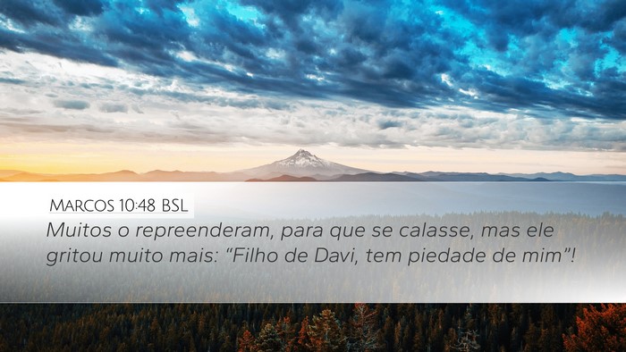 Marcos 10:48 BSL Bible Verse Image