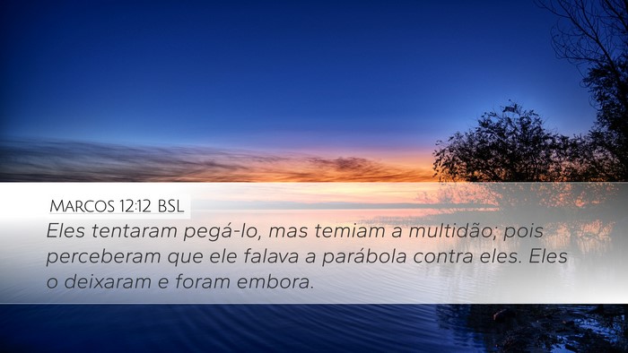 Marcos 12:12 BSL Bible Verse Image