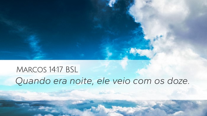 Marcos 14:17 BSL Bible Verse Image