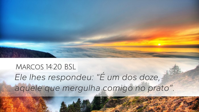 Marcos 14:20 BSL Bible Verse Image