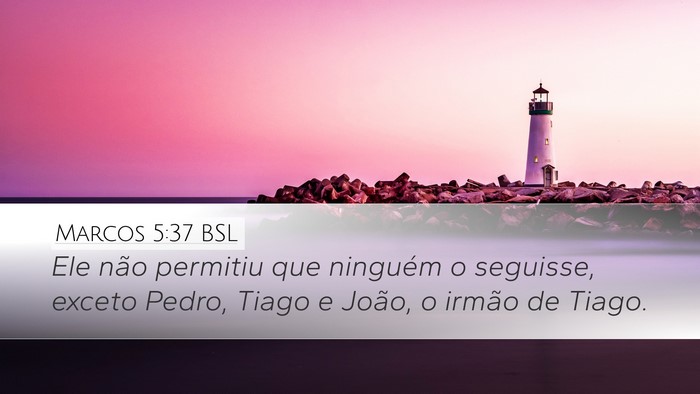 Marcos 5:37 BSL Bible Verse Image