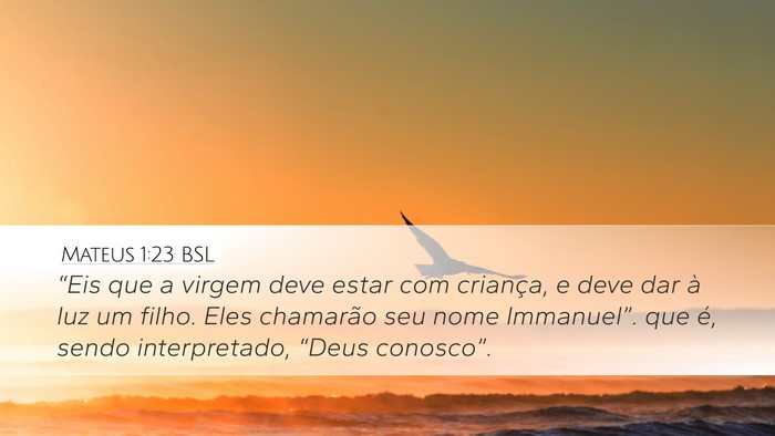 Mateus 1:23 BSL Bible Verse Image