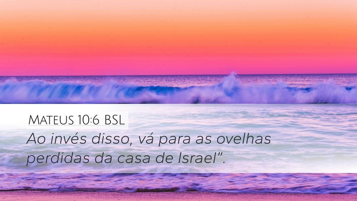 Mateus 10:6 BSL Bible Verse Image