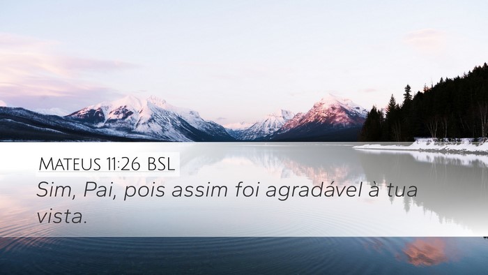 Mateus 11:26 BSL Bible Verse Image
