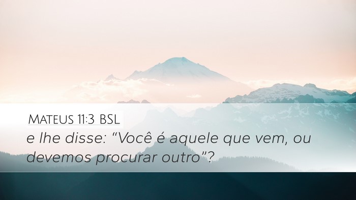 Mateus 11:3 BSL Bible Verse Image