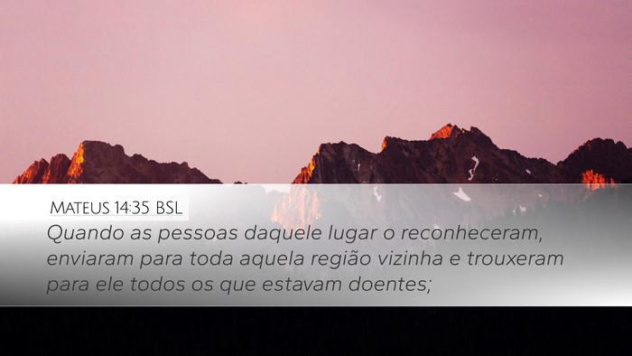 Mateus 14:35 BSL Bible Verse Image