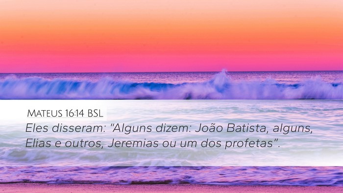 Mateus 16:14 BSL Bible Verse Image