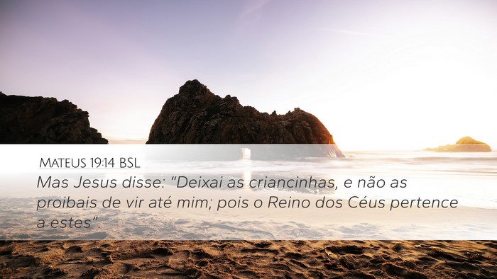 Mateus 19:14 BSL Bible Verse Image