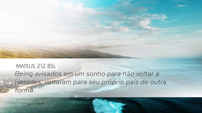 Mateus 2:12 BSL Bible Verse Image