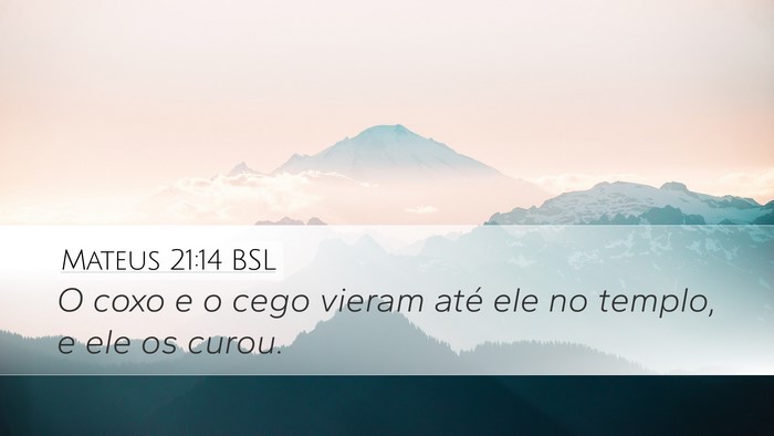 Mateus 21:14 BSL Bible Verse Image