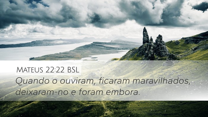 Mateus 22:22 BSL Bible Verse Image