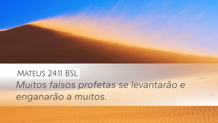 Mateus 24:11 BSL Bible Verse Image