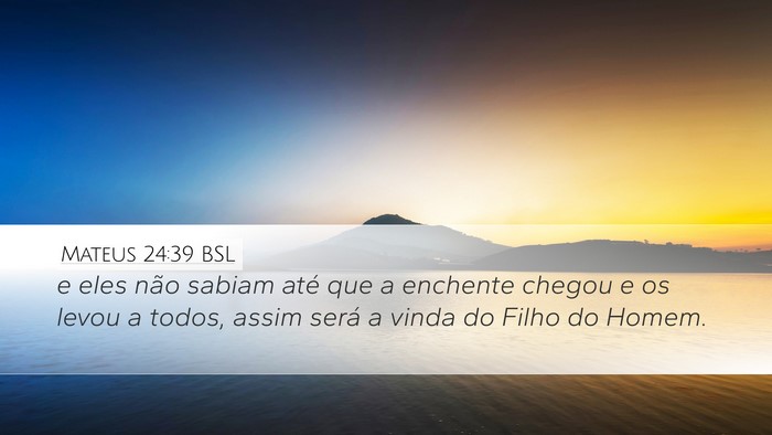 Mateus 24:39 BSL Bible Verse Image